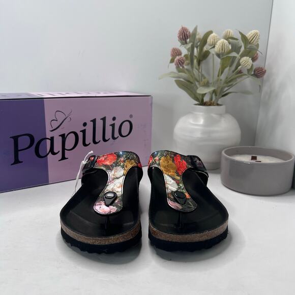 Papillio by Birkenstock Gizeh Pap Sandal Floral Bouquet Women 4 NWB Regular Fit - Picture 3 of 10